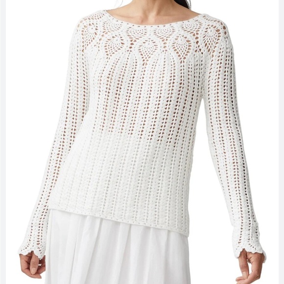 J.McLaughlin Shellona Crocheted Sweater Size Large NWT - Picture 2 of 11
